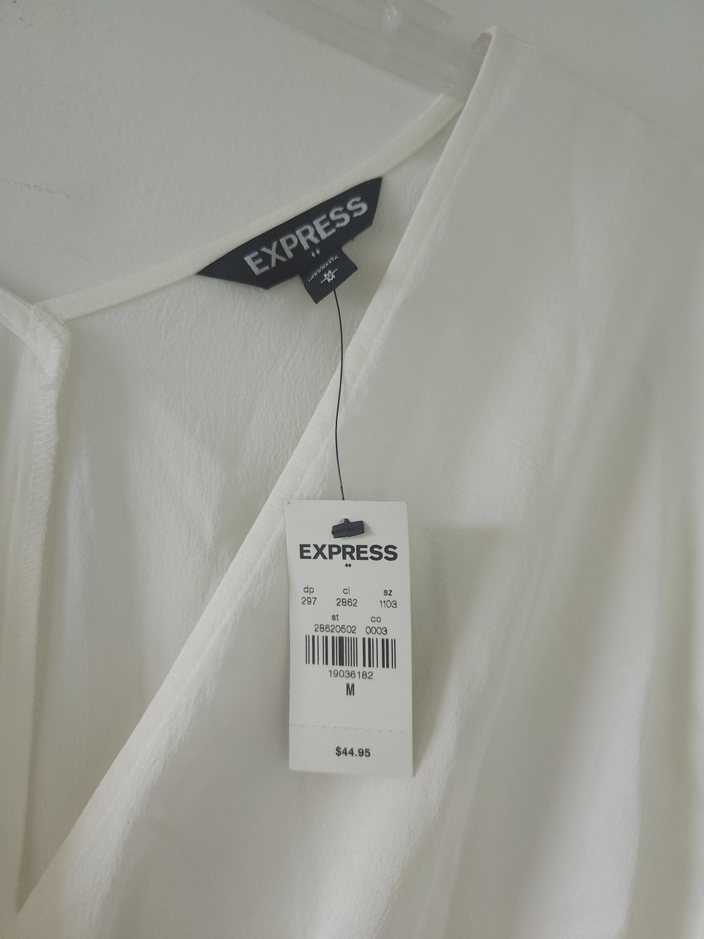 New Express Peplum Blouse Medium Short Slieeve Lightweight Business Casual Shirt - Picture 3 of 5